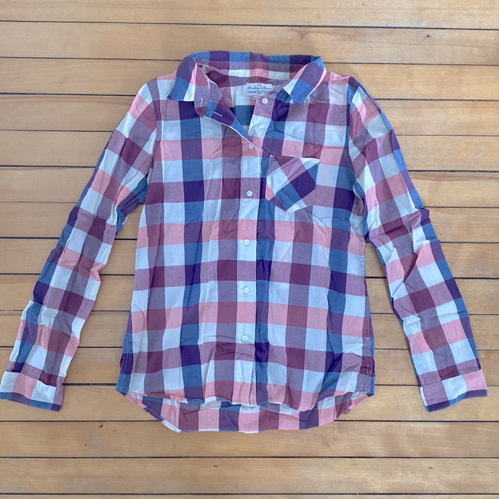 Madewell plaid button down shirt